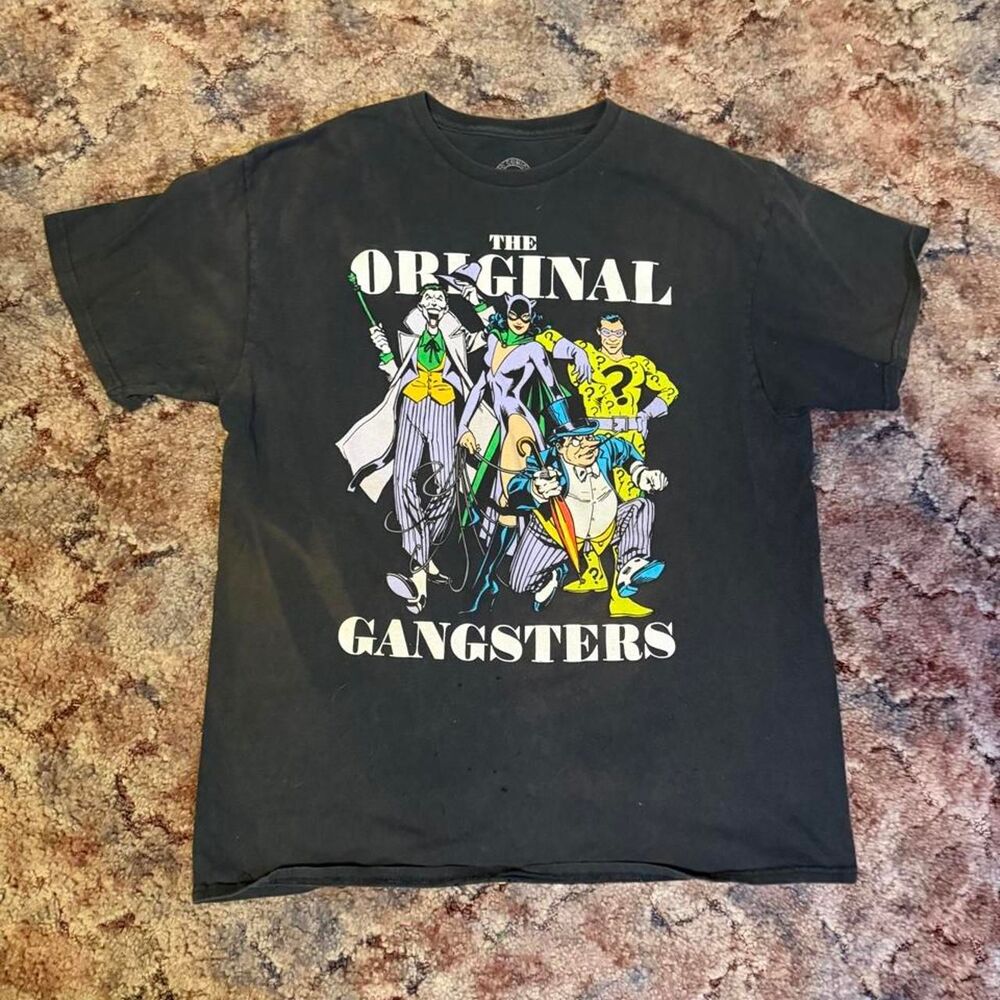 00s DC Comics “The Original Gangsters” Graphic Faded Tee Men's Size Large